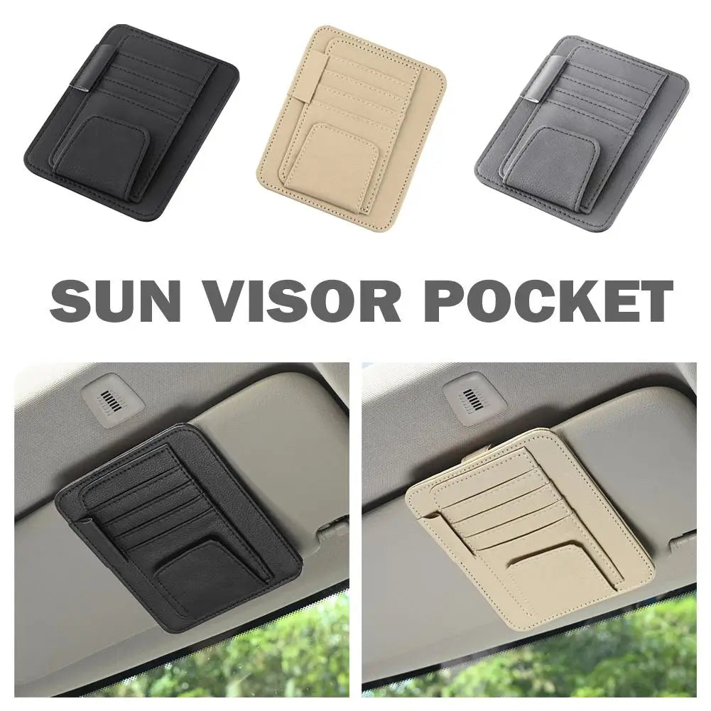 Car sun visor organizer