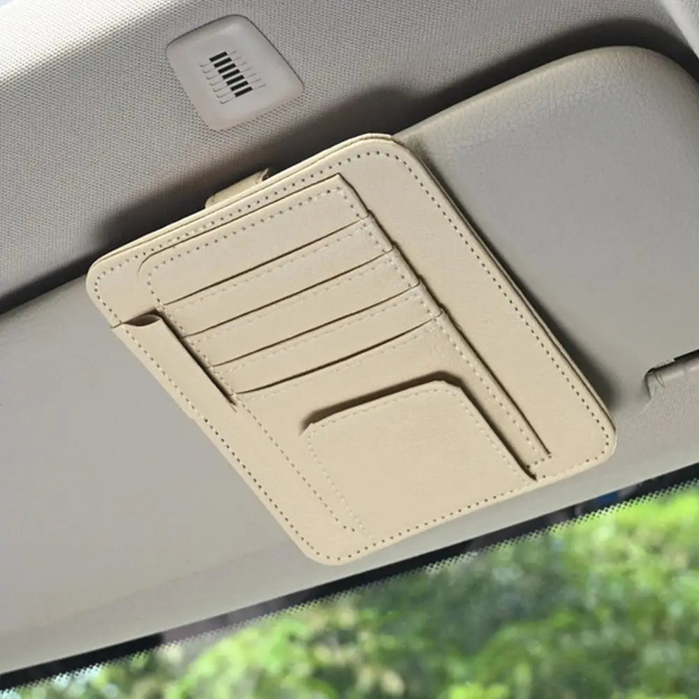 Car sun visor organizer