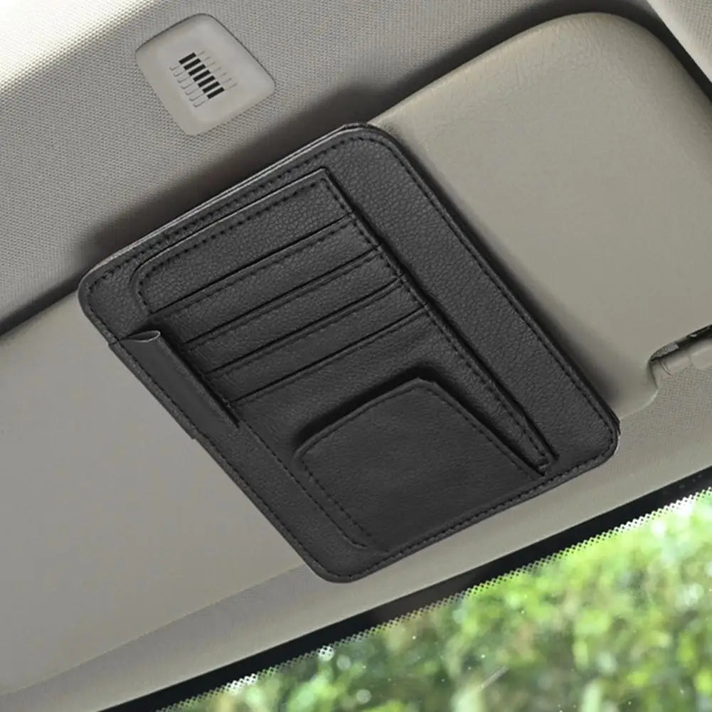 Car sun visor organizer