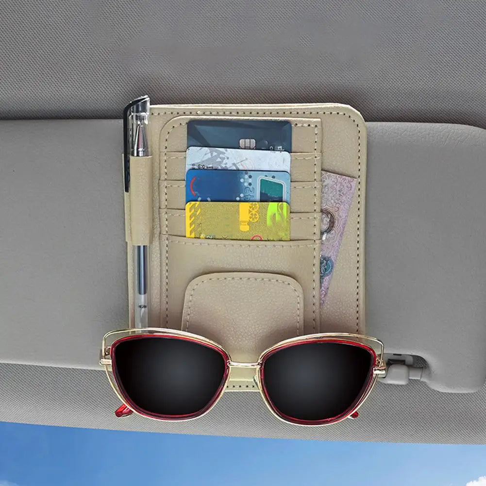 Car sun visor organizer