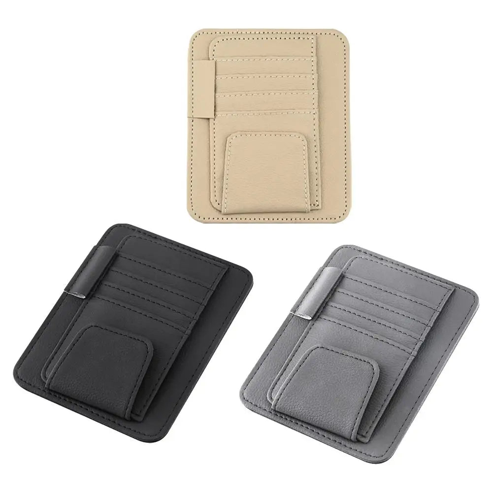 Car sun visor organizer